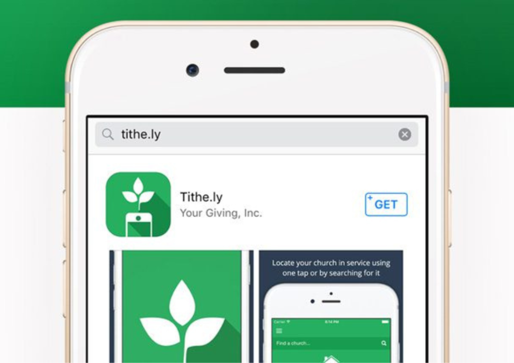 Tithe.ly App on Phone